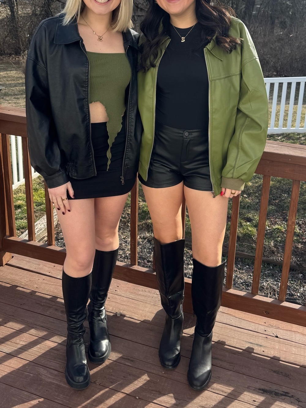 Princess Polly Olive Green Oversized Vegan Leather Zip Jacket - Picture 6 of 6